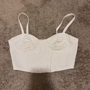 Zara White Denim Corset